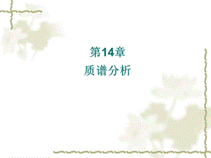 第14章质谱分析.ppt