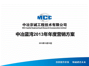 江苏镇江中冶蓝湾大盘项目营销方案销售推广策略.ppt