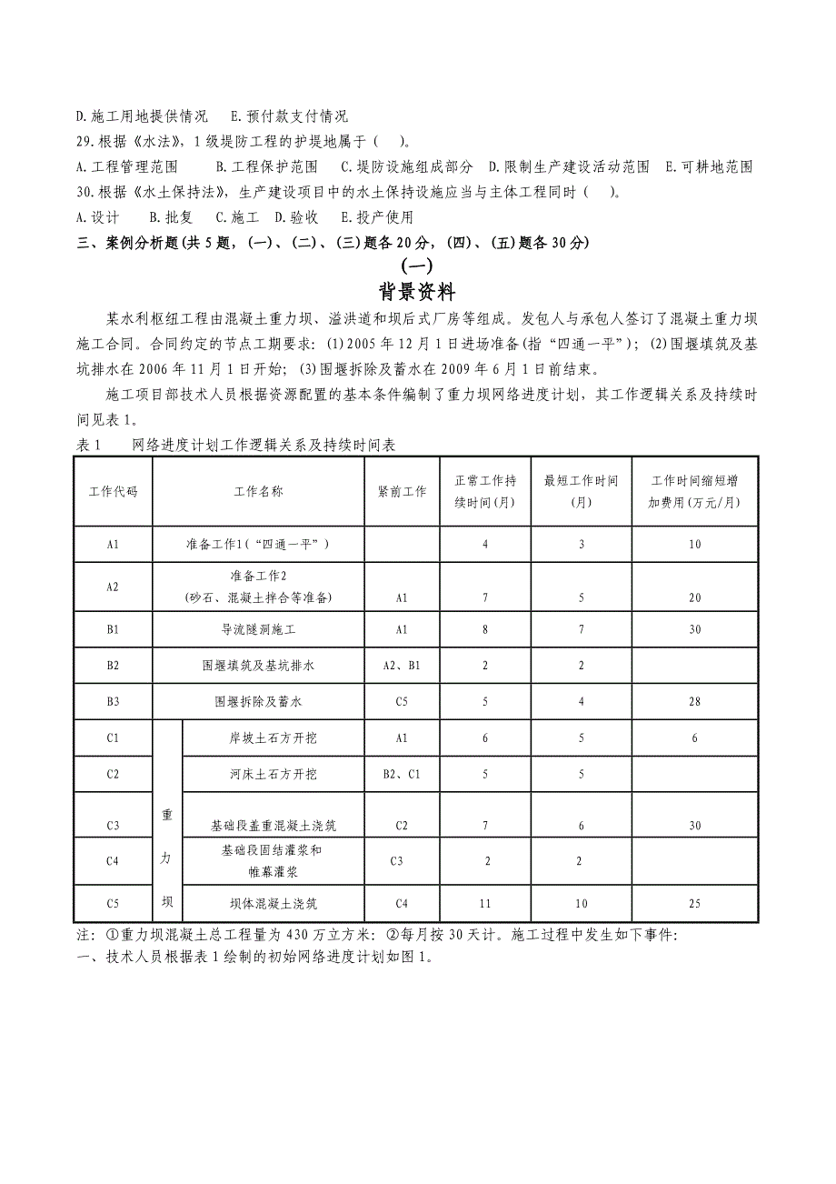 一级建造师水利水电工程管理与实务真题及答案.doc_第3页