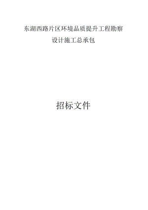 东湖西路片区环境品质提升工程勘察设计施工总承包招标文件.docx