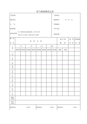 电气绝缘测试记录(GBJ303-88)电.docx