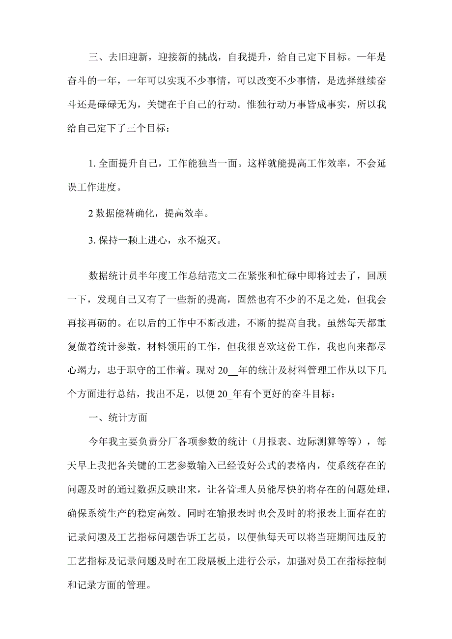 数据统计员半年度工作总结范文（完整版）.docx_第3页