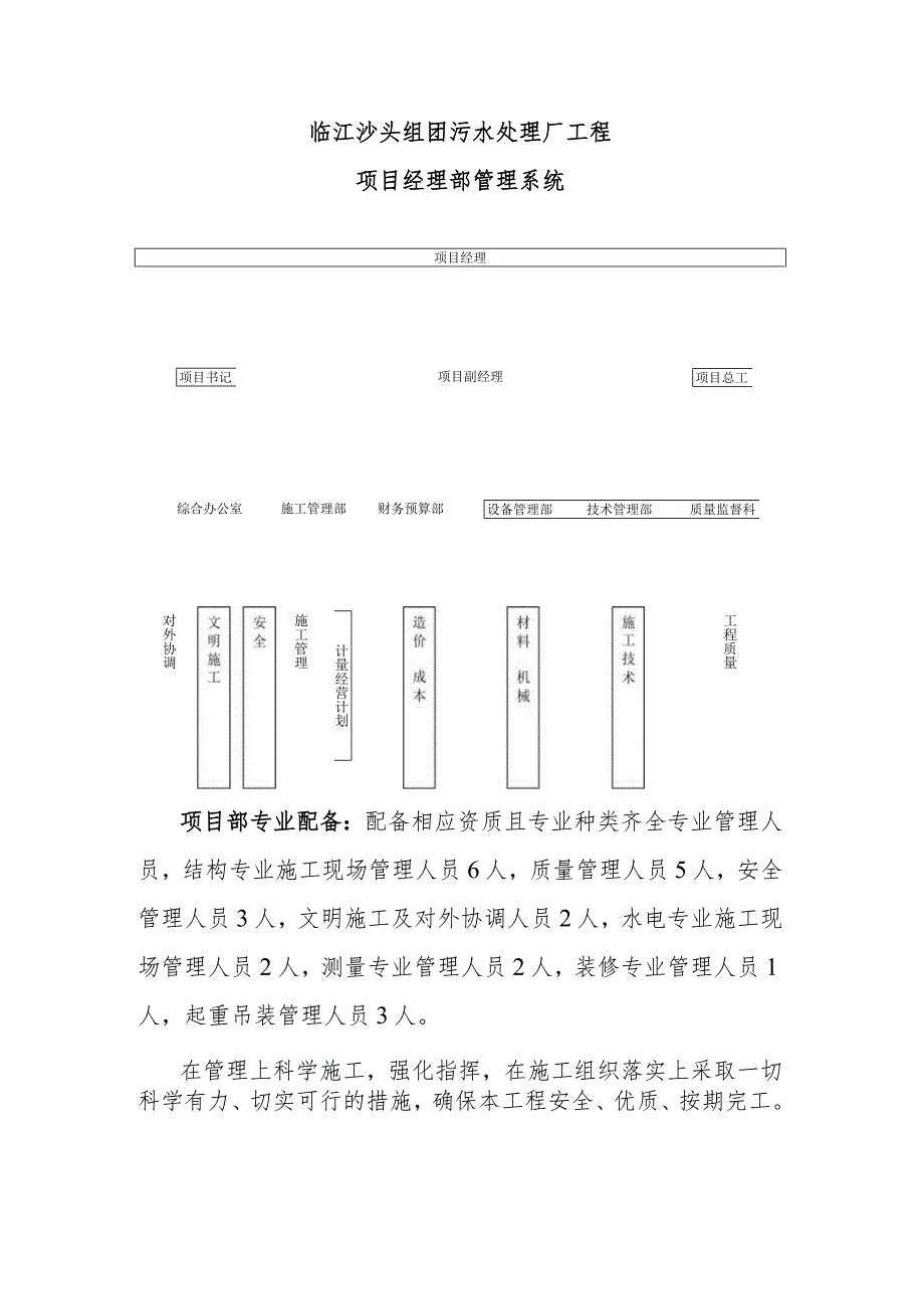 沙头组团污水处理厂工程项目班子成员专业素质人员结构专业配备方案.docx_第2页