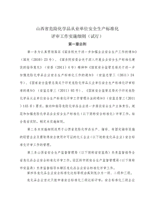 2023年整理-省安全生产标准化评审细则试行.docx