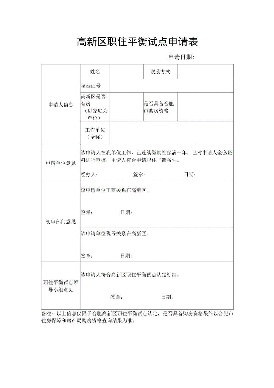 高新区职住平衡试点申请表.docx_第1页