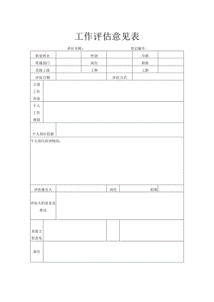 工作评估意见表.docx