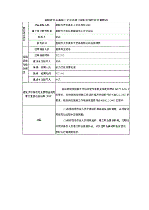 盐城市大丰真率工艺品有限公司职业病危害因素检测.docx