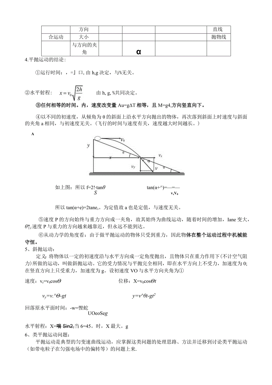 平抛运动及其推论 教学设计测试题.docx_第2页