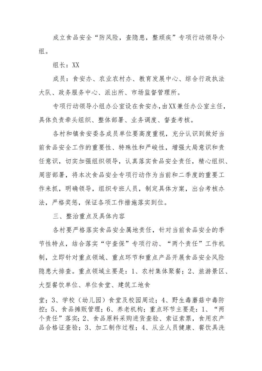 深入开展食品安全“防风险查隐患整顽疾”专项行动工作方案.docx_第2页