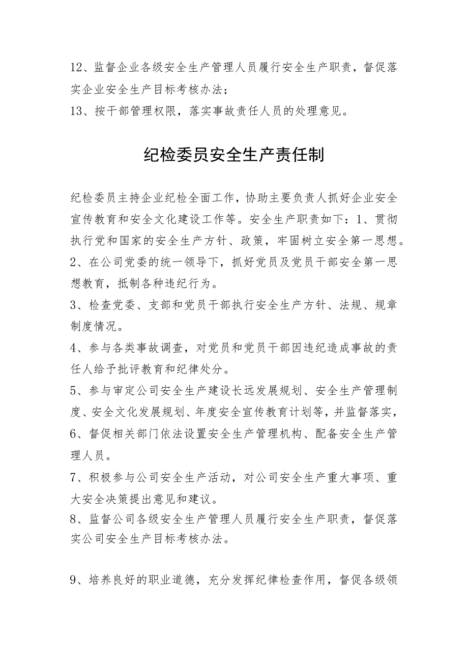 党支部书记、纪检委员、工会主席安全生产责任制.docx_第2页