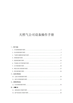 天然气公司设备操作手册.docx