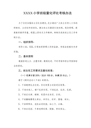 小学班级量化评比考核办法.docx