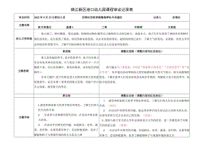 镇江新区港口幼儿园课程审议记录表.docx