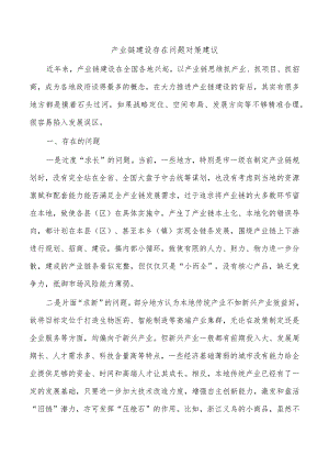 产业链建设存在问题对策建议.docx