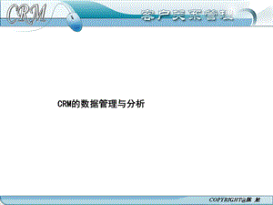 CRM的数据管理与分析.ppt