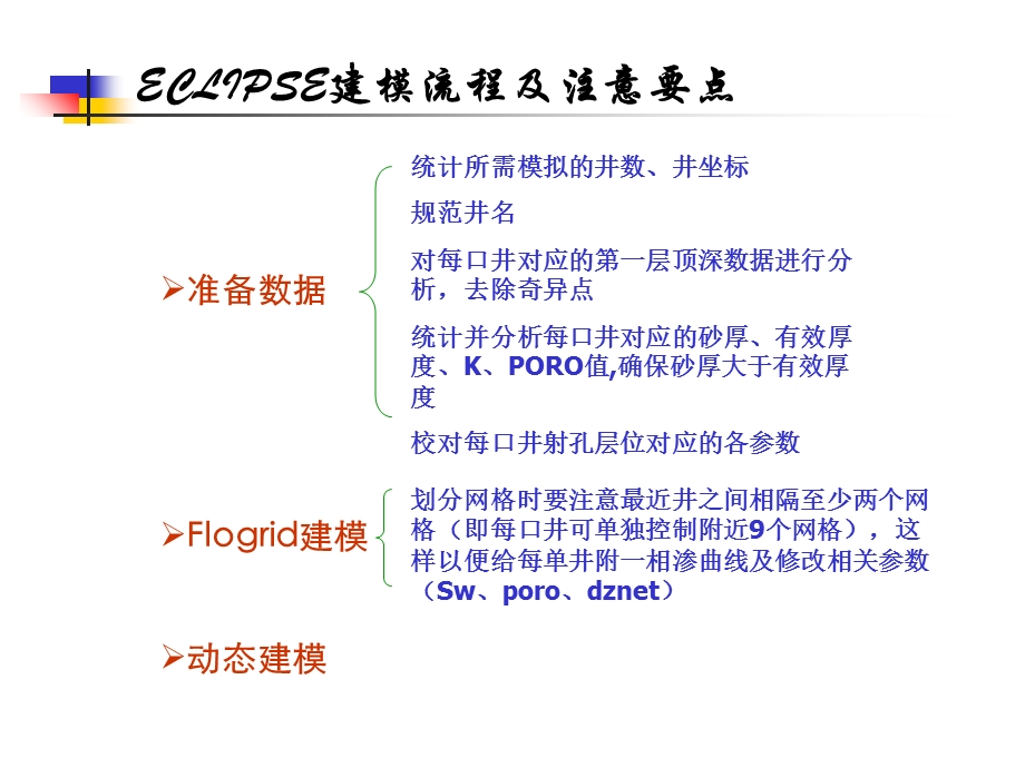 ECLIPSE建模流程及注意要点.ppt_第1页