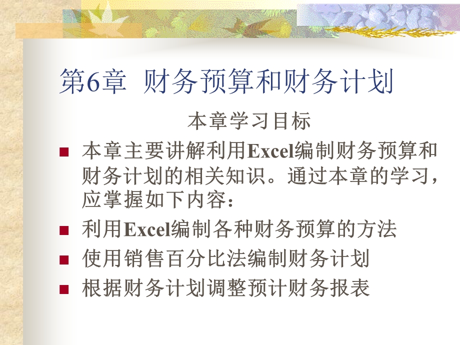 Excel在财会管理中的应用第6章.ppt_第1页