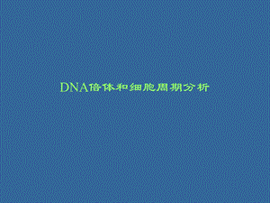 DNA倍体和细胞周期分析.ppt