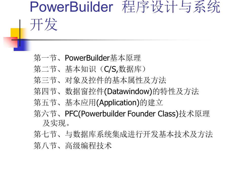 PowerBuilderR程序设计与系统开发.ppt_第2页