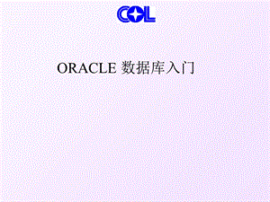 oracles数据库入门讲义.ppt