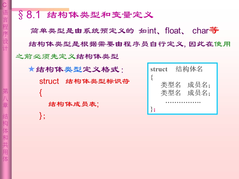 C语言课件(王曙燕)chp8结构体与共用体.ppt_第2页