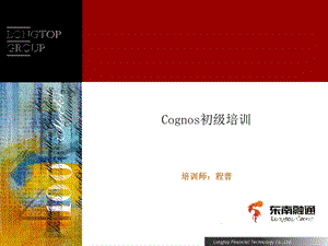 Cognos初级培训教程.ppt