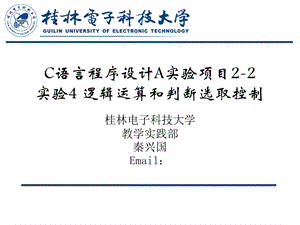 C语言程序设计A实验.ppt