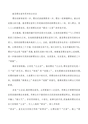 基层理论宣传思考体会发言.docx