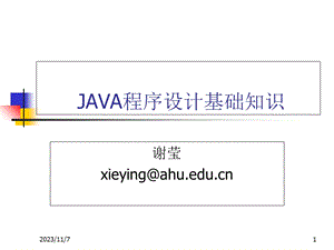 JAVA程序设计基础知识.ppt