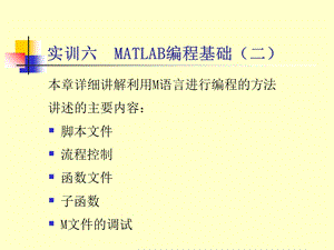 Matlab实训6-程序设计.ppt