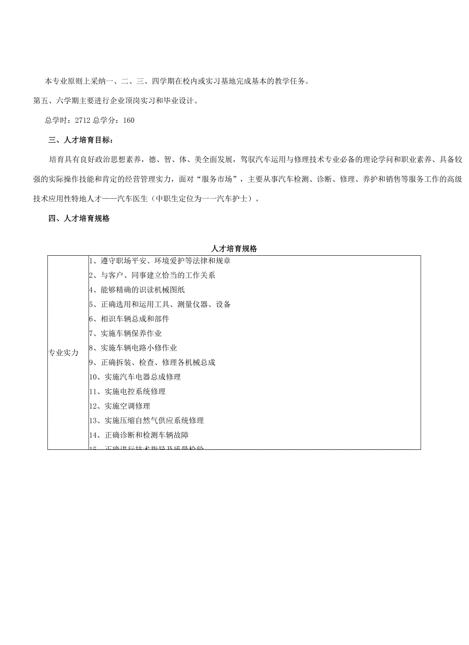 2023级汽车检测与维修人才培养方案(定稿).docx_第3页