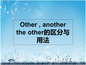 other用法及练习.ppt