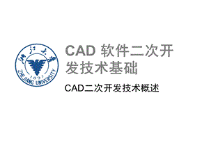 CAD软件二次开发技术基础.ppt