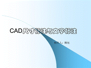 CAD尺寸标注与文字标注.ppt