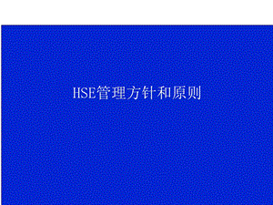 HSE方针政策和原则宣讲.ppt