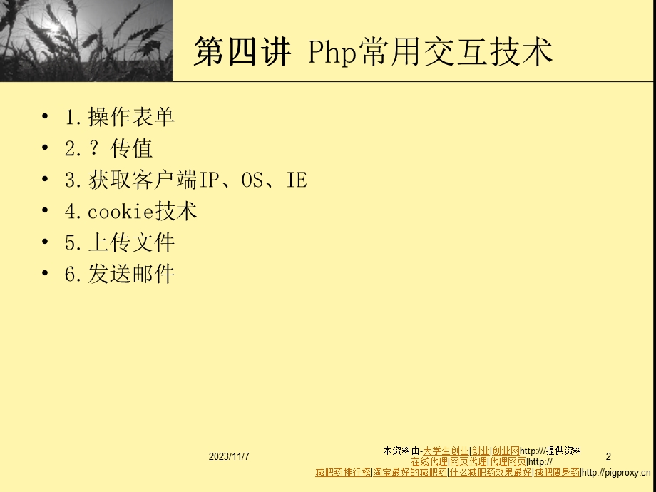 hp培训讲义4Php常用交互技术.ppt_第2页