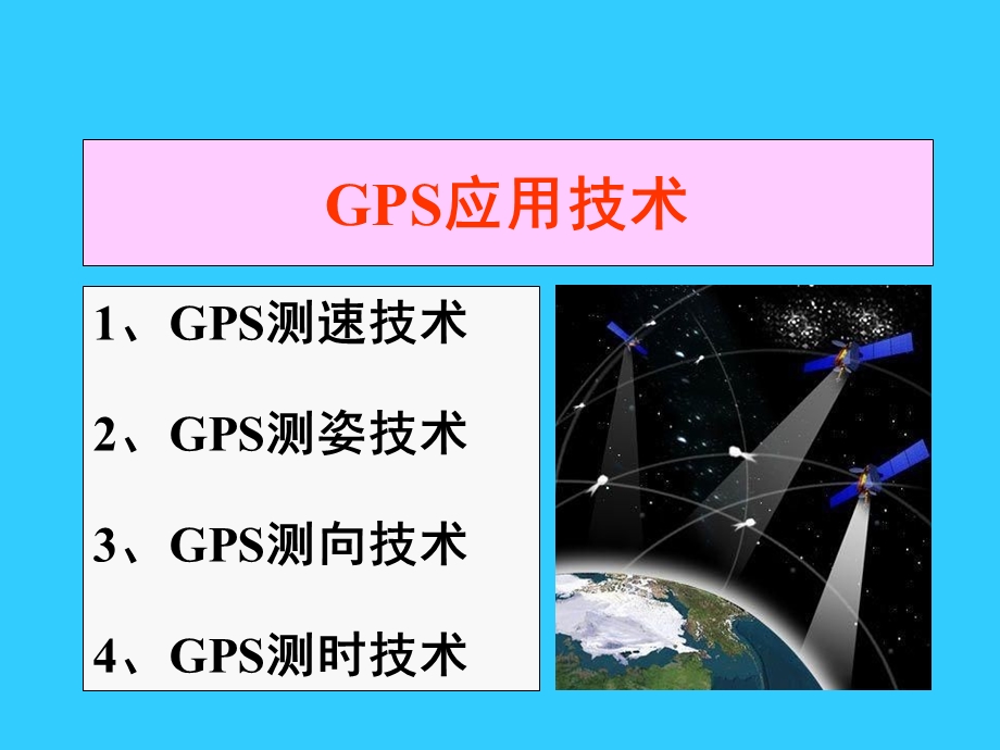 GPS测速、定姿与授时.ppt_第1页