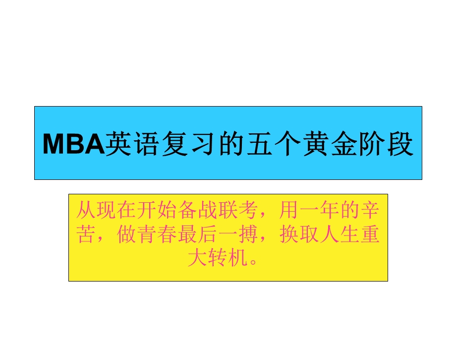 MBA英语复习的方法.ppt_第1页