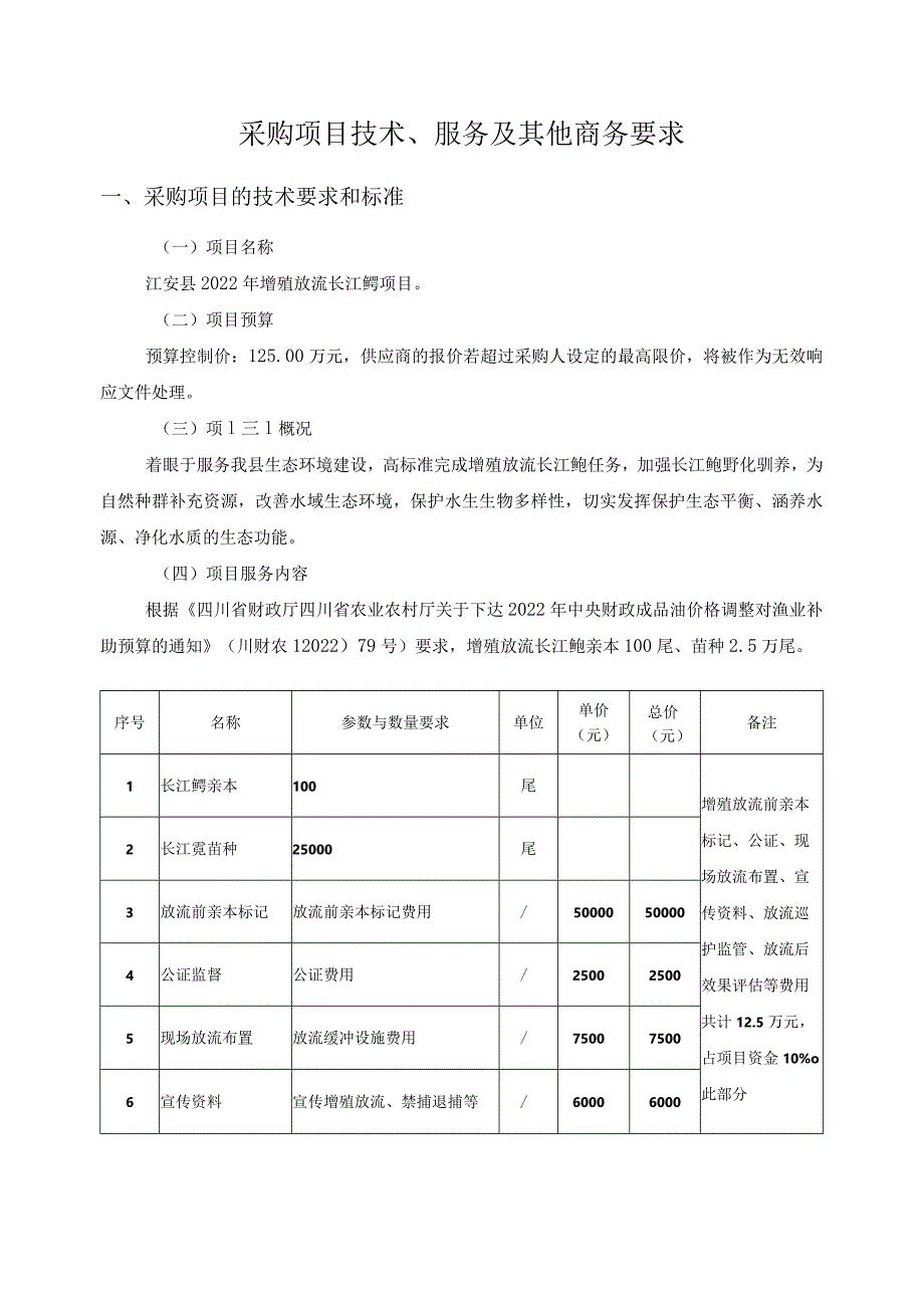 采购项目技术、服务及其他商务要求采购项目的技术要求和标准.docx_第1页