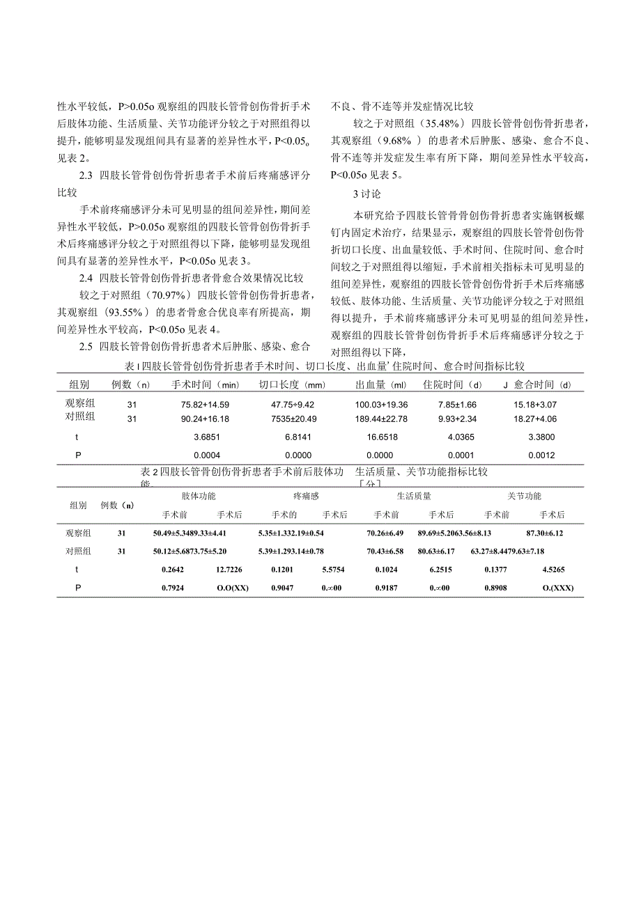 钢板螺钉内固定技术在四肢长管骨创伤骨折治疗中的作用分析.docx_第3页