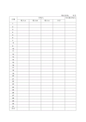 农家乐月、季收入统计表.docx