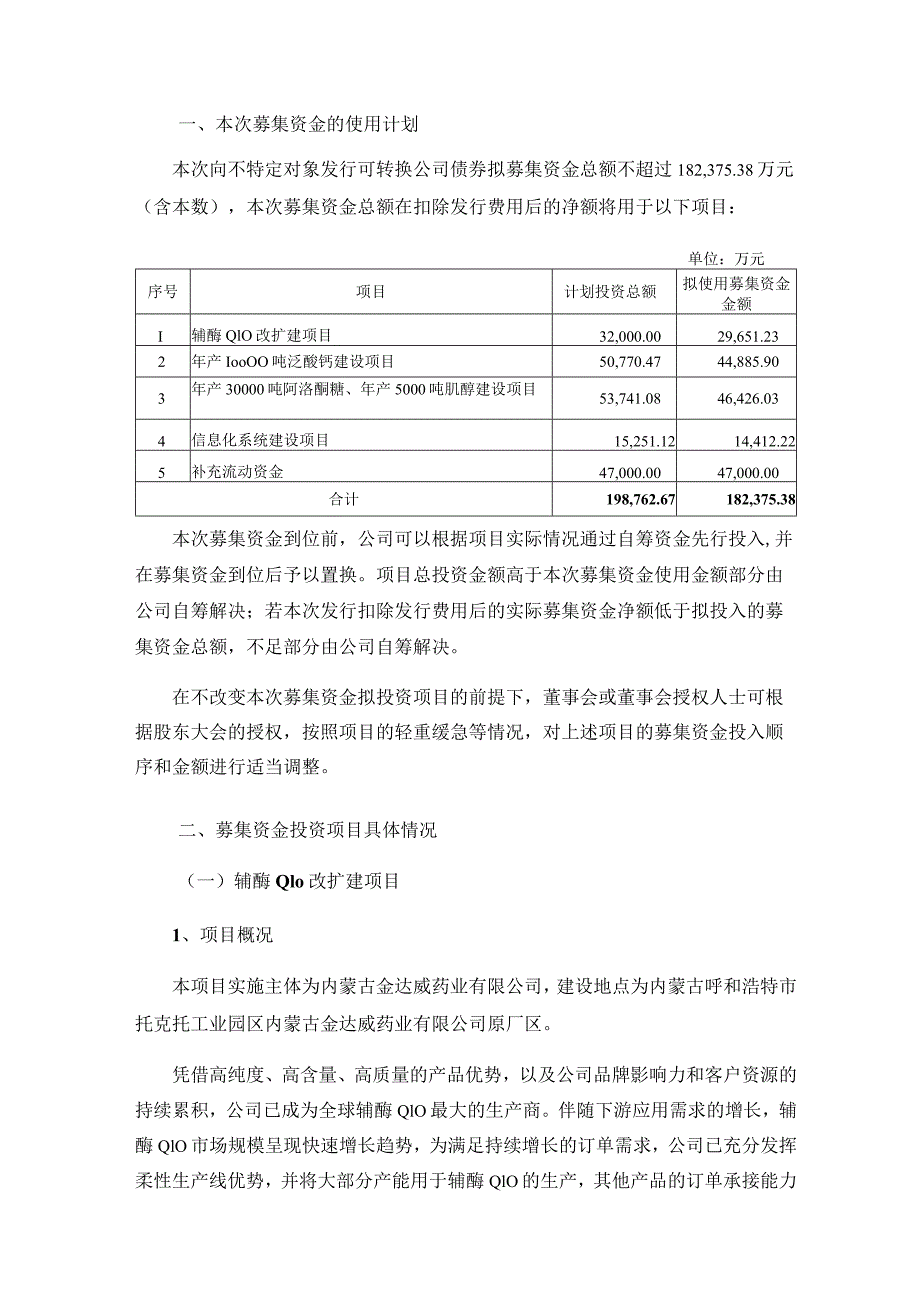 金达威：向不特定对象发行可转换公司债券募集资金使用可行性分析报告.docx_第3页