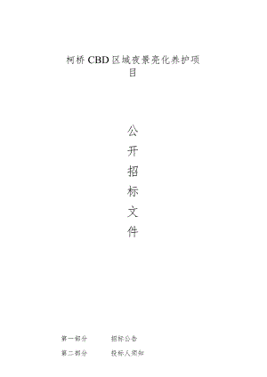 柯桥CBD区域夜景亮化养护项目招标文件.docx