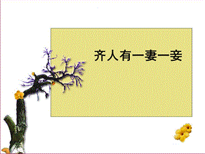 《孟子》选读中《齐人有一妻一妾》.ppt