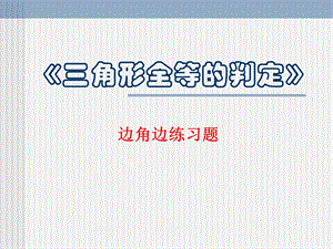 《角形全等的判定》边角边练习题.ppt