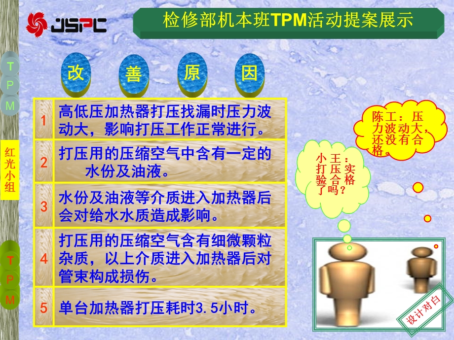 TPM提案展示(机本班高低压加热器打压找漏.ppt_第2页