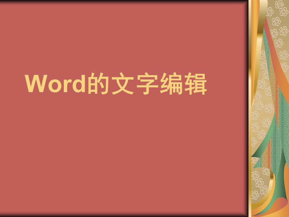 Word的文字编辑.ppt_第1页