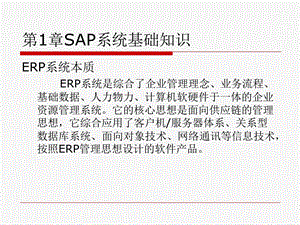 SAPABAP程序设计基础教程第1章SAP系统基础知识.ppt