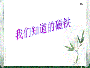 《我们知道的磁铁》教学.ppt