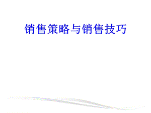 《销售策略与销售技巧》.ppt